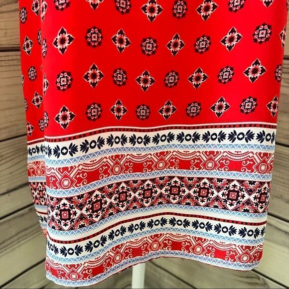 PINK Rose Red Patterned Tank Top Size Large - Picture 3 of 6